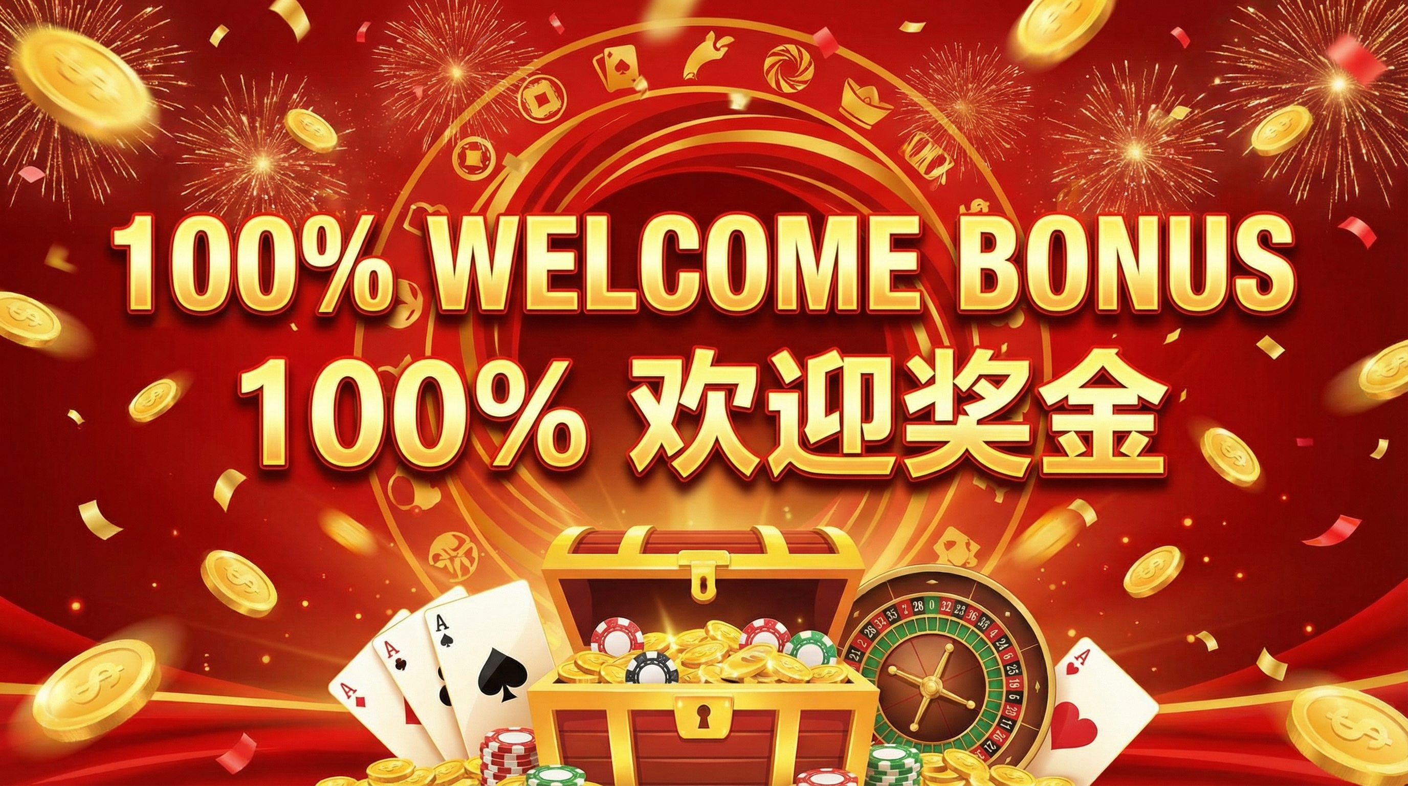 金沙国际首存100%欢迎奖金促销活动横幅